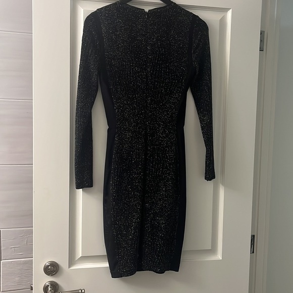 Black Lurex Bodycon dress by Reiss Sz 6US - Picture 8 of 9
